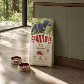 Ултра премиум суха храна за подрастващи кучета от едри породи Carnilove TRUE FRESH Duck Dry Food for Junior Large Breeds с 60% прясно патешко месо 1,5 кг